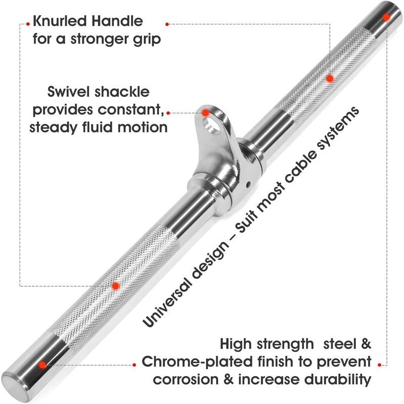 Cable Machine Attachment, STRIGHT BAR
