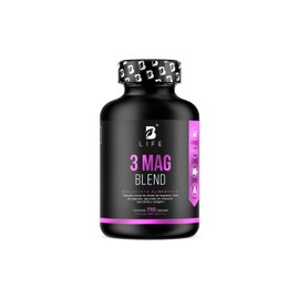 B Life Citrato, Óxido y Gluconato de Magnesio 500 mg | 110 Cápsulas | Alta absorción | Ingredientes Naturales | 3 Mag Blend.