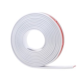 PENCK Countertop Edge Trim 5/8'' x 16.4ft, U-Shape Plywood Edge Banding, Self Adhesive Veneer Wood Trim Molding, TPE Flexible Furniture Desk Edge Protector for Cabinet Repair, White