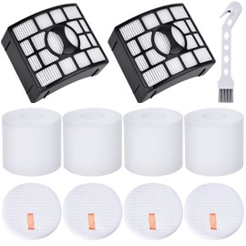 Filter Replacement for Shark Rotator DuoClean Lift-Away NV601 NV700 NV771 UV700 ZU701 Zero-M Speed Upright Vacuum Cleaner, 2 HEPA Filters, 4 Foam & Felt Filters, Compare to Part # XFF600 & XHF600