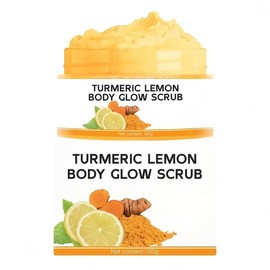 8.45 oz turmeric Massage oil and 3.4 oz turmeric Scrub for cleansing, moisturizing, skin care, massage Cosmetic Comfort:_turmeric scrub