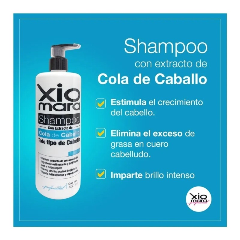 Shampoo Cola Caballo Crecimiento Acelerado Xiomara 450