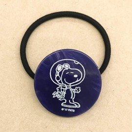 Peanuts SNAC1760R Hair Pony Snoopy Astro Notes Marble Navy
