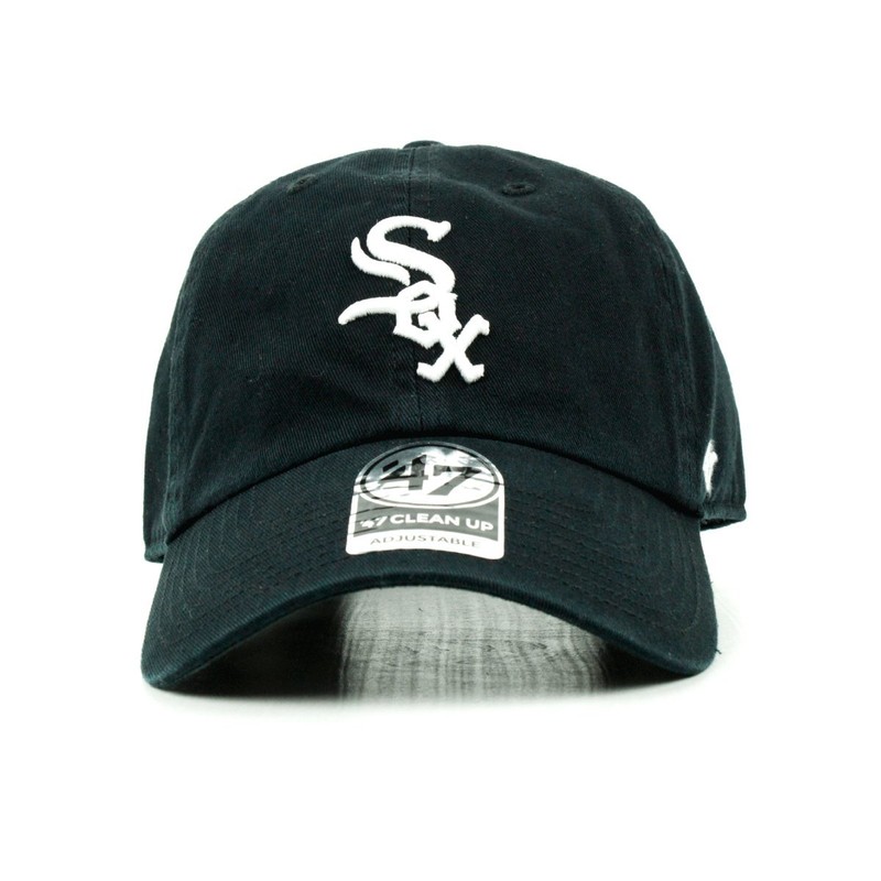47Brand Low Cap 6 Panel Cleanup Chicago White Sox Black Black