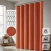 ANRODUO Fall Burnt Orange Extra Long Linen Shower Curtain, 84