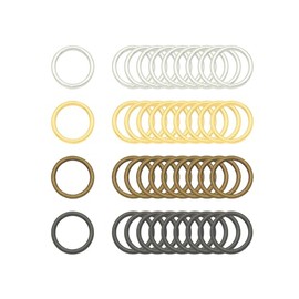 ZoloAJay 40pcs O Rings 3/4"(20mm) Welded Strong Metal Mix Colors Multi-Purpose Heavy Duty Round Ring for Pet Collars Hardware Luggage Accessories Buckle Belts Strap Webbing Sewing DIY Craft