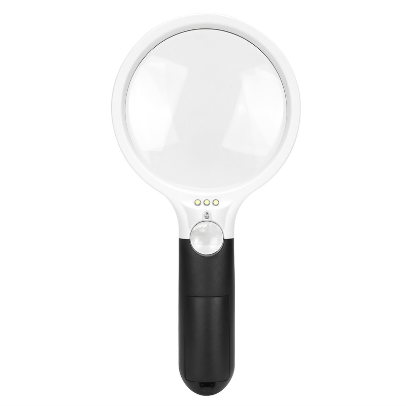 Reading Handheld Magnifying Glass Battery Powered 4LED 4X 30X Lens