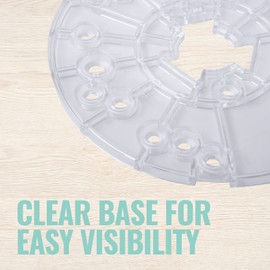 DuBois 51040 Clear Acrylic Dia 6-5/8" Router Base Plate w/Centering Pin, Screws and Multiple Pre Drilled Holes, Fits Porter Cable, Bosch, Craftsman, Dewalt, Hitachi, Makita, Milwaukee, Ryobi