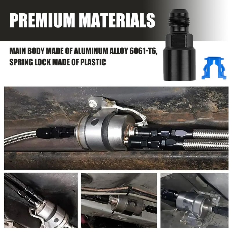 MUQIDA 2PCS 6AN Male to 3/8" & 5/16" SAE EFI