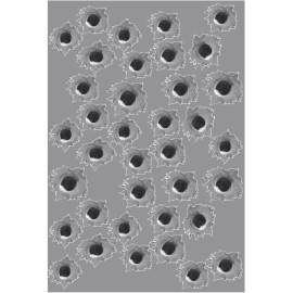 Unbranded 33+ Bullet Hole Vinyl Decals 1"x1" each Approximately - Indoor/Outdoor