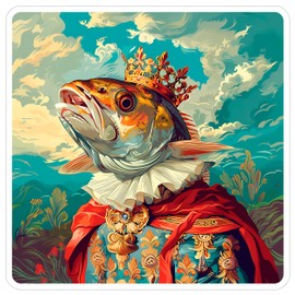 Tarpon Sticker 4 Inch - Waterproof Animal Vinyl Decal for Laptop Water Bottle Car Tumbler - Durable Aesthetic Long-Lasting Stickers for Adults ID44990