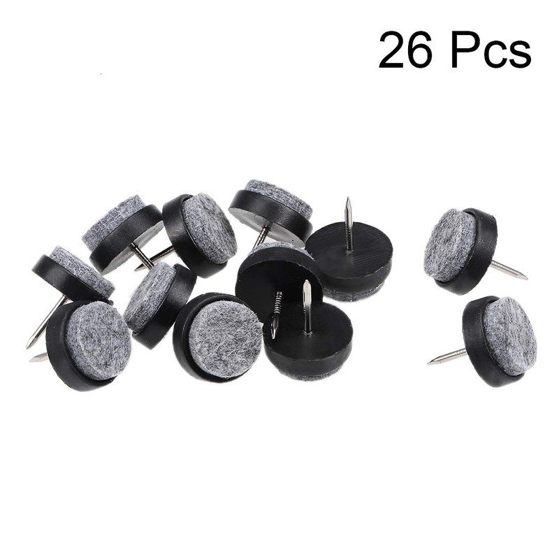 sourcing map Pack of 26 Nail-On Furniture Felt Pads Chair