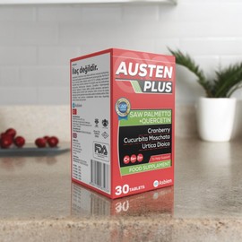 Asbien Austen Plus, Cüce Palmiye (Saw Palmetto), Kuersetin, Turna Yemişi, Bal Kabağı, Likopen, Isırgan, Yeşil Çay