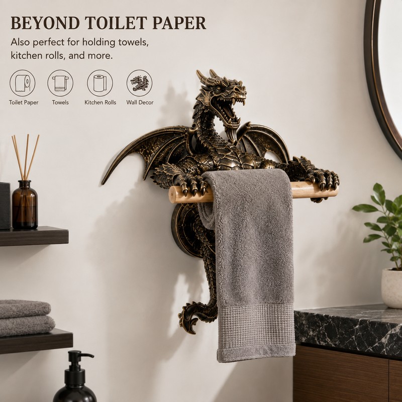 Dragon Toilet Paper Holder for Bathroom & Kitchen – Retro