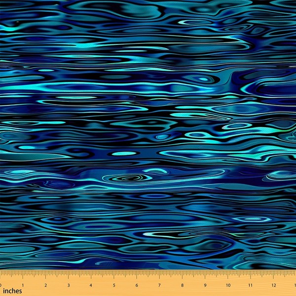 Feelyou Water Pattern Fabric by The Yard, Chic Striped Line