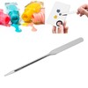 Stainless Steel Makeup Spatula, Liquid Spatula Ergonomic Nail Art Stirring