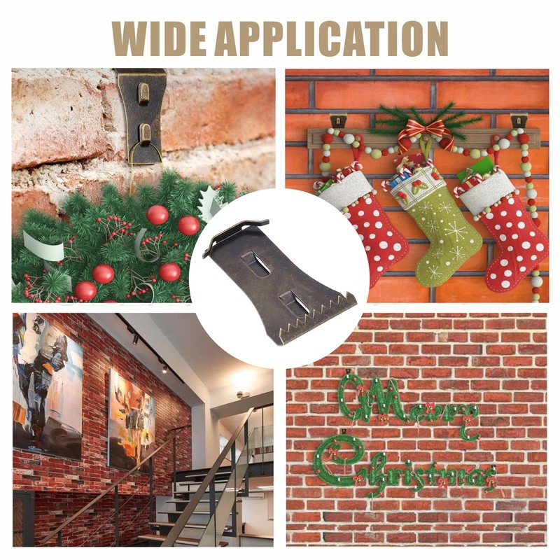 20PCS Home Decor Brick Hook Hole Free Alloy Steel Wall
