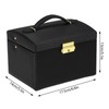 Three Layer Jewelry Storage Organizer Box PU Earring Necklace Display
