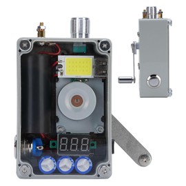 Hand Crank Generator, Fast Charging Portable Power Station with COB Light, Small Camping Generator for Phone Laptop Backup Power Home Camping Outdoor