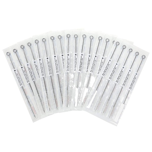 Tattoo Needle,50Pcs Disposable Professional Mixed Sterilized Stainless Steel Round Liner Tattoo Needles,for all sorts of tattoo machines,safe and healthy(1RL, 3RL, 5RL, 7RL, 9RL 10 each)
