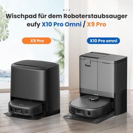 Alloytool 8 St1ck Wischt1cher Ersatzteile f1r eufy X10 Pro Omni / X9 Pro Roboter Staubsauger, Spin Reinigungspads Ersatzzubeh?r Set