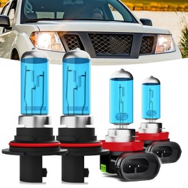 TTDBDAN Halogen Headlights Fit For Nissan Frontier 2005-2019 Headlight Bulbs,9007/HB5 High/Low Beam + H11 Fog Light Bright Light Combo,Plug And Play,Pack of 4 (Nissan Frontier 2005-2019)