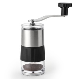 Manual Coffee Bean Grinder - Conical Burr Coffee Grinder with Hand Crank, Portable and Adjustable Settings for Fine to Coarse Grind - Ideal for Camping or Travel