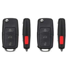 Replacement Flip Key Fob for Volkswagen Touareg 2011-2016 FCC NBG010180T Part Number 5K0837202 5K0837202AK 5K0837202AE Pack of 2