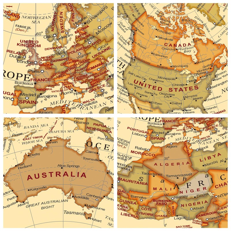 Exerz Antique Globe Dia 5.5-inch Mini Globe - English Map