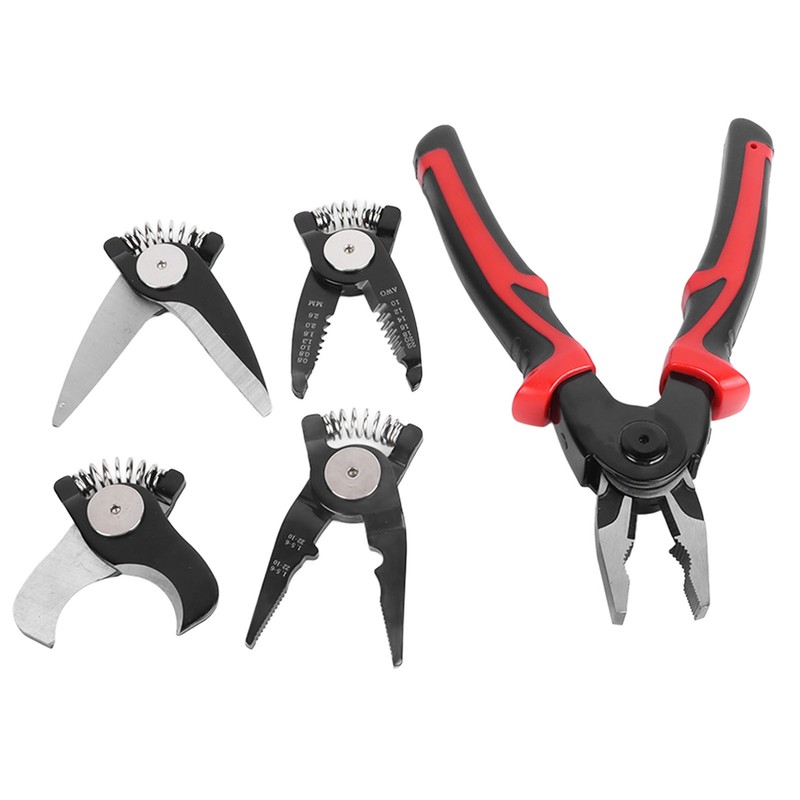 5 in 1 Pliers Set Steel Multifunctional Interchangeable Head Pliers