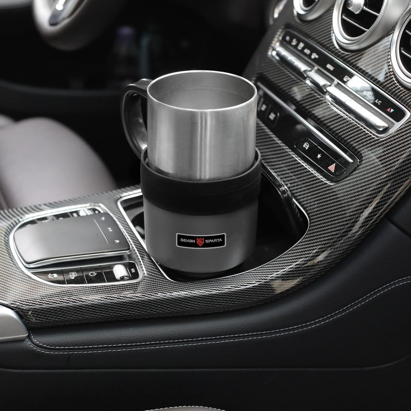 SEVEN SPARTA 2 Pack Car Cup Holder Expander Organizer Adjustable