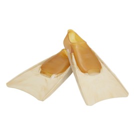 HEVEA Plastic Free Flippers for Kids - Floating Kids Fins for Snorkeling - Comfortable, Durable Danish Design with Easy Wear - Made from Upcycled Natural Rubber (Sand, 9-11)