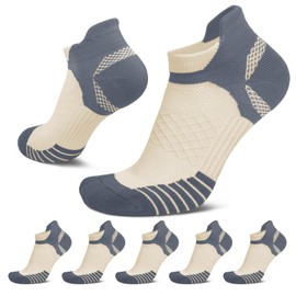 Iseasoo 6 Pack Ankle Compression Socks Support for Men & Women,Low Cut Sock for Running, Athletic Sports & Circulation(2XL)