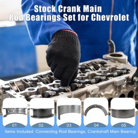 KOGUNXU New Crank Main & Rod Bearings Set Fit for G M C Savana 3500 LS Extended Passenger Van 3-Door 6.0L 5967CC 364Cu. in. V8 Flex OHV Naturally Aspirated 2013 2014 2015 2016