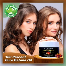 LUSHIQ Raw Batana Oil for Hair Growth, Dr. Sebi Batana Oil from Honduras, 100% Pure Batana Oil, Organic, Unrefined, Prevents Hair Loss, Hair Care, Enhances Hair Thickness in Men & Women 4.2 oz