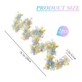 CKCSHI 2pcs Easter Tinsel Garlands, Easter Garland for Tree, Artificial Hanging Flower Wreath Garland, Easter Garlands Decoration for Holiday Door Tree Mantel Window Outdoor Party Supplies