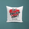 LIEBTASTISCH - Cushion with Saying "I Love You More" -