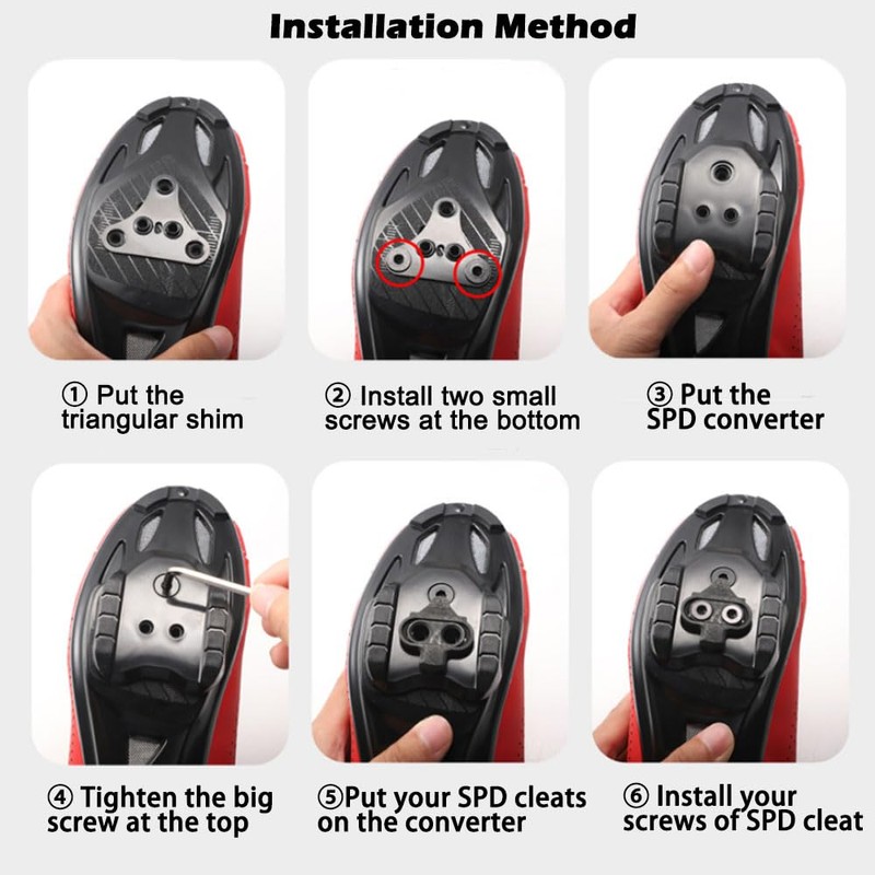 Thinvik Cleats Stabilizing Adapters for SPD, Transform Road Bike Cycling