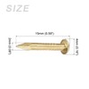 METALLIXITY Small Nails (2x15mm) 50pcs, Brass Tiny Hardware Nails -