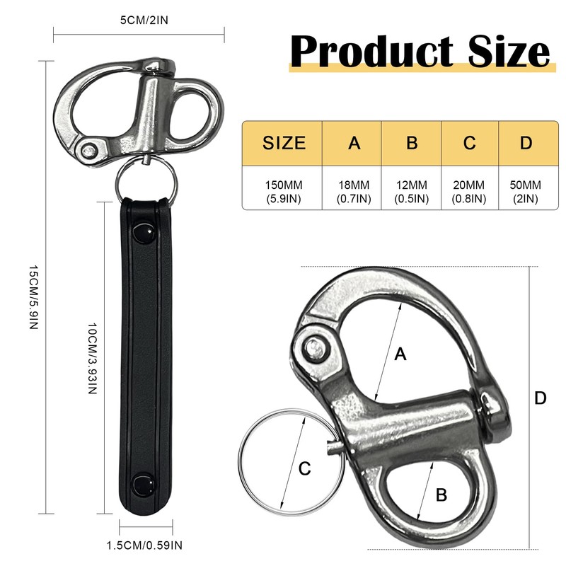 Firefighter SCBA Mask Quick Release Shackle, Genuine Leather Firefighter Mask