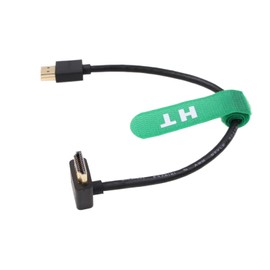 HangTon HDMI 4K 60p UHD Cable for BMPCC 4K ZCAM E2 Sony A7IV F55 Canon C300 GH5S Nikon Z9 Camera Ronin RS2 Teradek ATOMOS Ninja V Monitor Type A HDMI 2.0 Up Angle 25 cm