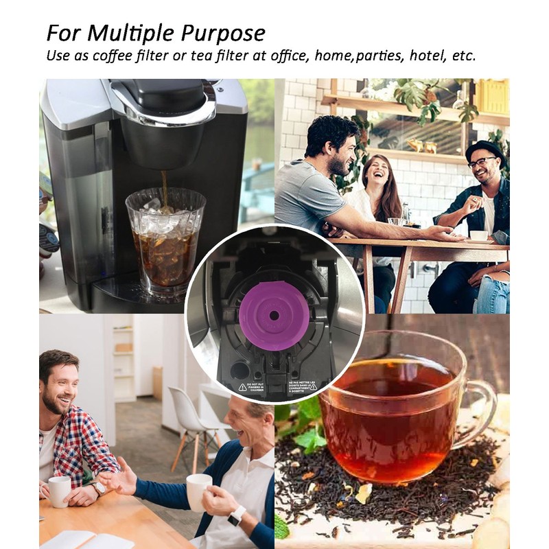 STYDDI 6 Pack Reusable K Cup,Refillable K-cup Mesh Coffee Filter(Single