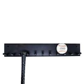 MWCSPORTS Baseball Softball Bat Rack Holds up to 10 Full Size Bats Display Holder - Black