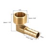 sourcing map Brass Barb Hose Fitting, 90 Degree Elbow 10mm