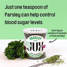 JUX Freeze-Dried Parsley | 100% Natural & Nutrient-Rich | Rehydrates Instantly for Cooking, Sauces & Garnishing | Long Shelf Life | Equals 37 Packets of Fresh Parsley | No Additives, Vegan (11g)