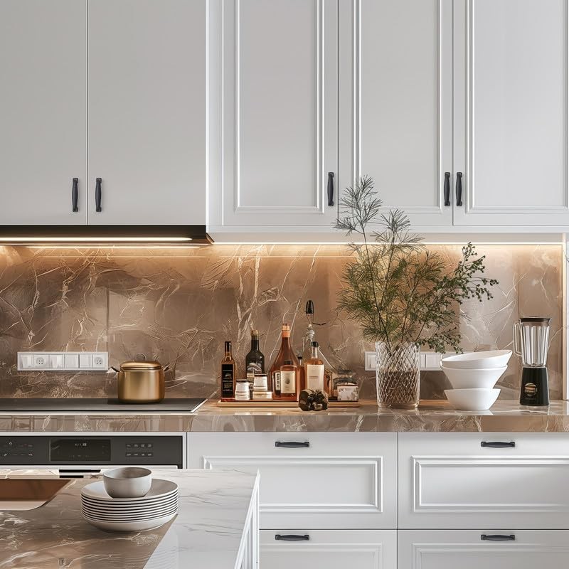 Ravinte 5 Pack 3 Inch Kitchen Cabinet Handles Matte Black