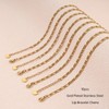UMAOKANG 10PCS Lip Chains Bracelet for Jewelry Making Gold Plated