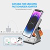 3 in 1 Magnetic Wireless Charger Foldable - Color: Gray