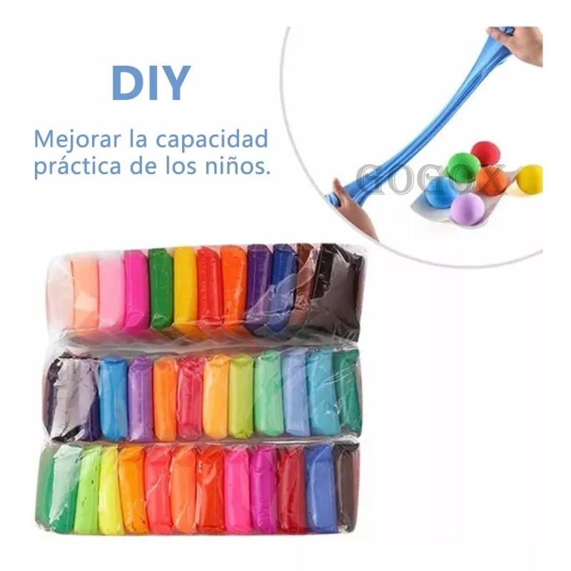 GOGOX 32 Colores Arcillapolimerica Modelar Diy Juguetes Accesorio