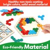 NAODONGLI Wooden Puzzles,Geometric Shape Logic Hexagon Puzzle Toys Brain Teasers